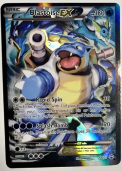 Pokemon TCG Blastoise EX XY122 Black Star Promo Full Art Holo - Image 1