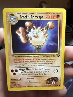 Brock's Primeape Pokemon TCG Gym Challenge #35/132 + Brock’s Mankey 67/132 - Image 2
