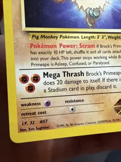 Brock's Primeape Pokemon TCG Gym Challenge #35/132 + Brock’s Mankey 67/132 - Image 3