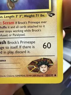 Brock's Primeape Pokemon TCG Gym Challenge #35/132 + Brock’s Mankey 67/132 - Image 4