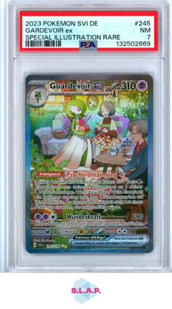 GARDEVOIR EX SPECI4L ILL RARE POKEMON GER SVI DE-SCARLET & VIOLET 2023 245 PSA 7 - Image 1