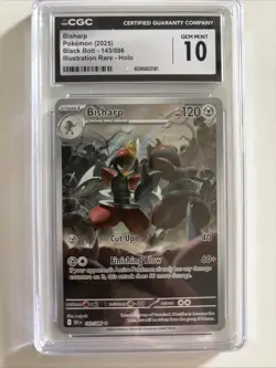 Bisharp Pokemon 2025 Black Bolt 143/086 CGC 10 Gem Mint - Image 1