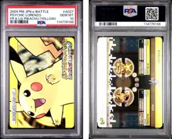 PSA 10 2025 CERT ALAKAZAM/GIRAFARIG 2004 POKEMON JPN E BATTLE FRLG PIKACHU #A027 - Image 1