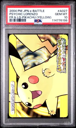 PSA 10 2025 CERT ALAKAZAM/GIRAFARIG 2004 POKEMON JPN E BATTLE FRLG PIKACHU #A027 - Image 2