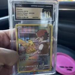2019 POKEMON COSMIC ECLIPSE SECRET RARE HOLO #241/236 PIKACHU CGC 10 PRISTINE - Image 3