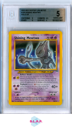 SHINING MEWTWO POKEMON 109 2002 NEO DESTINY HOLO UR ENGLISCH BECKETT 5 - Image 1
