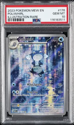 2023 POKEMON MEW EN-151 ILLUSTRATION RARE #176 POLIWHIRL PSA 10 - Image 1