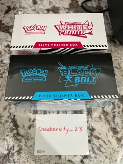 🔥 POKEMON WHITE FLARE & BLACK BOLT ELITE TRAINER BOX SET OF (2) ETB NEW SEALED - Image 3