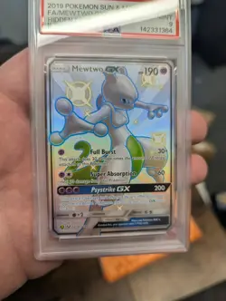 Pokemon PSA 9 Mewtwo GX SV59/SV94 Sun & Moon Hidden Fates Shiny Vault Mint - Image 2