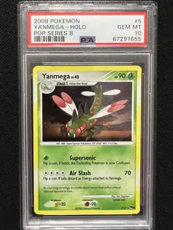 2008 Pokemon Pop Series 8 Yanmega Holo 5/17 PSA 10 Gem Mint (POP 2) - Image 1