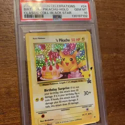 2021 POKEMON CELEBRATIONS CLASSIC COLLECTION #24 BIRTHDAY PIKACHU-HOLO PSA 10 - Image 2
