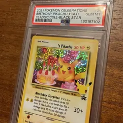 2021 POKEMON CELEBRATIONS CLASSIC COLLECTION #24 BIRTHDAY PIKACHU-HOLO PSA 10 - Image 3