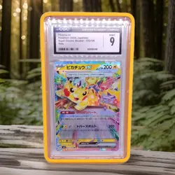 Pokemon CGC 9 Pikachu Ex 033/106 Japanese Super Electric SV8 - Image 1