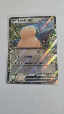 Pokemon TCG Snorlax EX 076/131 Double Holo Rare Prismatic Evolutions - Image 1