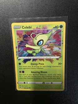 Pokemon TCG Celebi 009/185 SWSH04: Vivid Voltage Amazing Rare NM! - Image 1