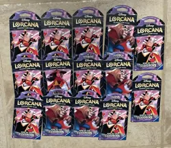 Disney Lorcana Rise of the Floodborn Sleeved Booster Pack Lot Of 14 - Image 1