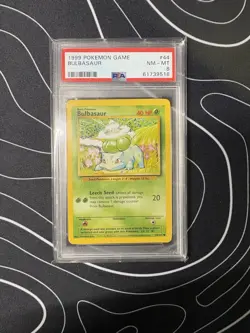 1999 Bulbasaur Base Set Regular Card 044/102 PSA 8 - Image 1
