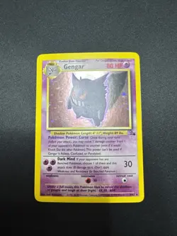 Pokemon TCG Gengar Fossil Holo Card 5/62 MP - Image 1