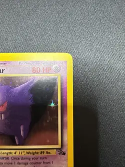 Pokemon TCG Gengar Fossil Holo Card 5/62 MP - Image 5