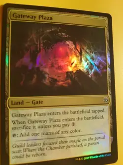 Gateway Plaza. FOIL Land-Gate War of the Spark MTG Card. - Image 3