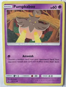 Pumpkaboo 44/111 LP / VLP - Crimson Invasion Pokemon Card - Miki Tanaka Art - Image 1