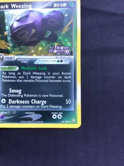 Pokemon Cards: EX Team Rocket Returns Reverse Holo: Dark Weezing 42/109 - Image 5