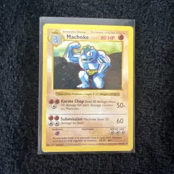 Vintage Pokemon Card - Machoke 034/102 Base Set - Shadowless - LP/MP - Image 1