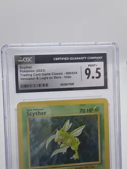 Pokemon TCG: Scyther 006/034 CGC 9.5 Mint Venusaur & Lugia Deck Holo Card - Image 5