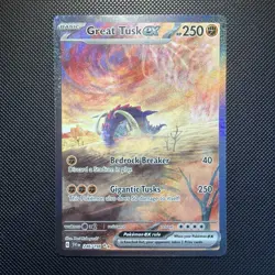 Pokemon Card Great Tusk EX 246/198 SIR Scarlet & Violet Base Near Mint - Image 1