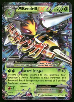 M Beedrill EX - XY158 - Black Star Promo - Pokemon Card - NM - Image 1