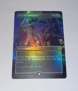Magic MtG: *Borderless Foil* Test of Endurance (Dominaria Remastered), NM - Image 1