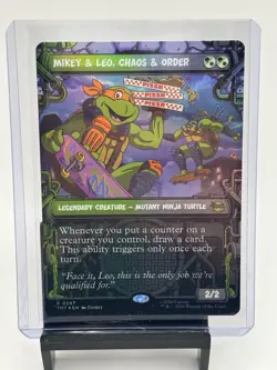 Mikey and Leo Chaos and Order - Teenage Mutant Ninja Turtes -Foil- NM Borderless - Image 1