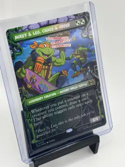 Mikey and Leo Chaos and Order - Teenage Mutant Ninja Turtes -Foil- NM Borderless - Image 2