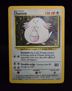 Pokemon TCG - CHANSEY - 3/102 - HOLO - RARE - UNLIMITED - BASE SET (1999) - HP - Image 1