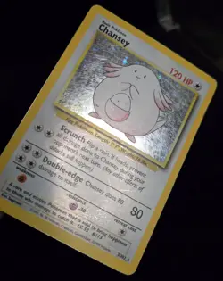 Pokemon TCG - CHANSEY - 3/102 - HOLO - RARE - UNLIMITED - BASE SET (1999) - HP - Image 2