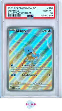 SQUIRTLE ILLUSTRATION RARE POKEMON GERMAN MEW DE-151 2023 170 PSA 10 - Image 1