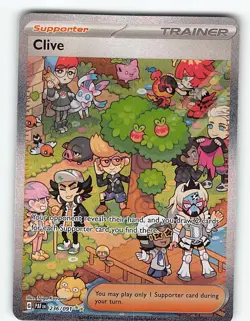 CLIVE 236/091 SPECIAL ILLUSTRATION RARE PALDEAN FATES POKEMON NM - Image 2