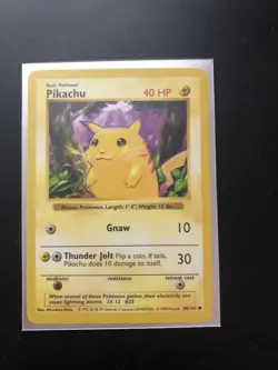 Pokemon Pikachu 58/102 Shadowless Yellow Cheeks Base Set LP 🔥 Vintage - Image 1