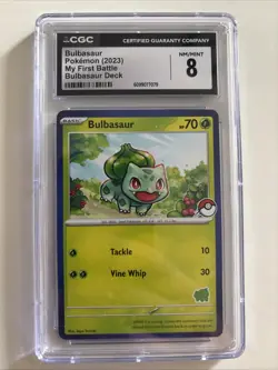 Bulbasaur Pokemon 2023 My First Battle CGC 8 NM/Mint - Image 1