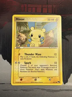 Pokemon TCG Minun #12/17 Common - 2004 Pop Series 1 Promo - NM Condition! - Image 2