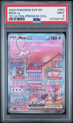 2023 POKEMON SVP EN-SV BLACK STAR PROMO 151 ULTRA-PREM COLL #053 MEW EX PSA 9 - Image 1