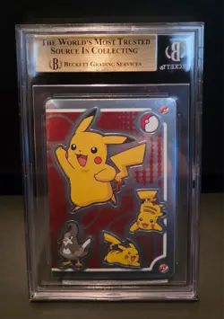 BGS 9.5 PIKACHU/AIPOM/TURTWIG 2007 POKEMON STICKERS RISE OF DARKRAI - Image 2