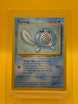 POLIWAG 59/102 Base Set - WOTC Vintage Pokemon 1999 - MP - Image 1