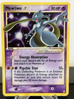 Pokemon Mewtwo Gold Star 103/110 EX Holon Phantoms Mod Play Front, Mod Play Back - Image 3