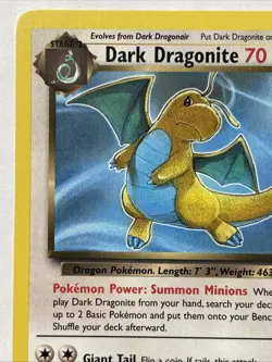 Dark Dragonite 22/82 Team Rocket Rare Unlimited Pokemon TCG Near Mint- Centered - Image 3