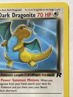 Dark Dragonite 22/82 Team Rocket Rare Unlimited Pokemon TCG Near Mint- Centered - Image 4