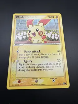 Vintage 2004 Plusle 13/17 Ken Sugimori Pokemon TCG POP Series 1 Promos - LP / NM - Image 4