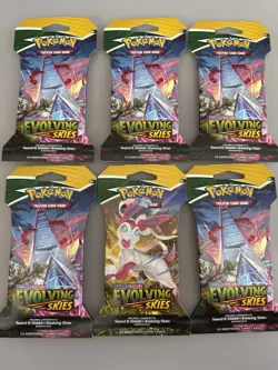 Pokemon Sword & Shield—Evolving Skies Booster Packs (6) Sylveon English - Image 1