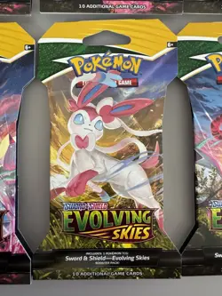 Pokemon Sword & Shield—Evolving Skies Booster Packs (6) Sylveon English - Image 2