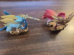 Shiny Zacian & Zamazenta Figure Lot Crown Zenith Premium Collection Pokemon New - Image 1
